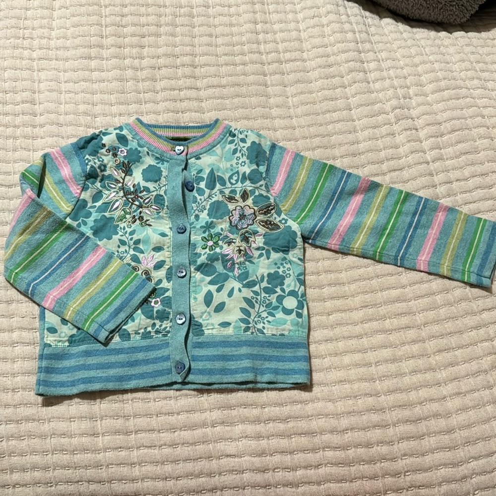 Colorful Floral Kids Cardigan